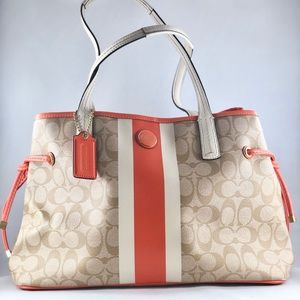 Coach Signature Stripe PVC Carryall (Used)
